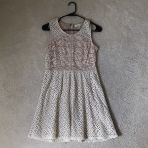 Nude lace dress